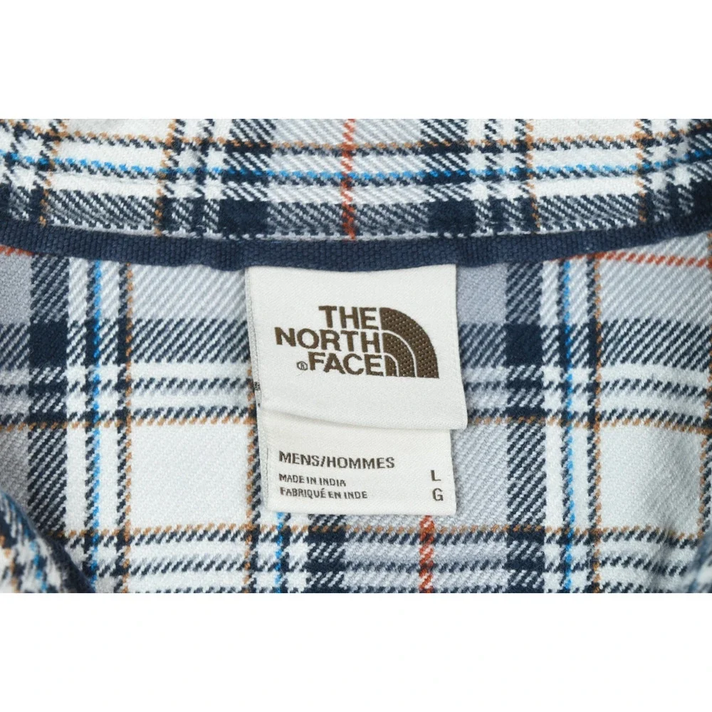 The North Face Arroyo Flannel Shirt Mens Large Gray Plaid Long Sleeve Button-Up